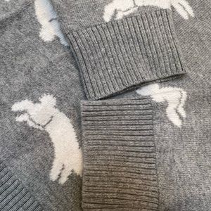 2T boy gray bunny sweater